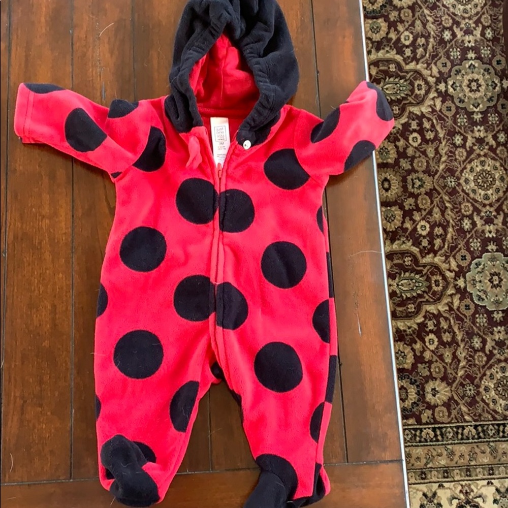 Lady bug fleece suit